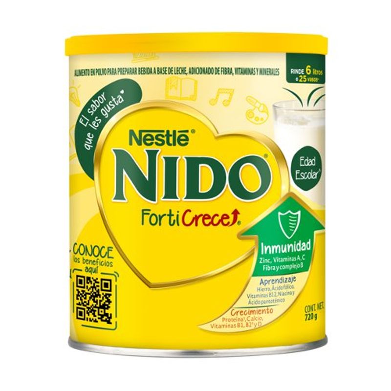 Leche Nido Forti Crece Nestlé en Polvo 720gr