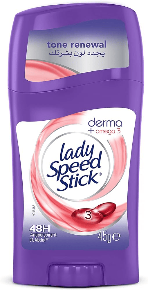Desodorante Lady Speed Stick Derma + Renueva Omega 3 en Barra 45gr