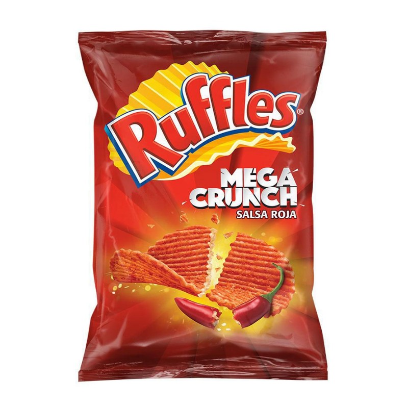 Papas Fritas Ruffles Mega Crunch Salsa Roja 48gr