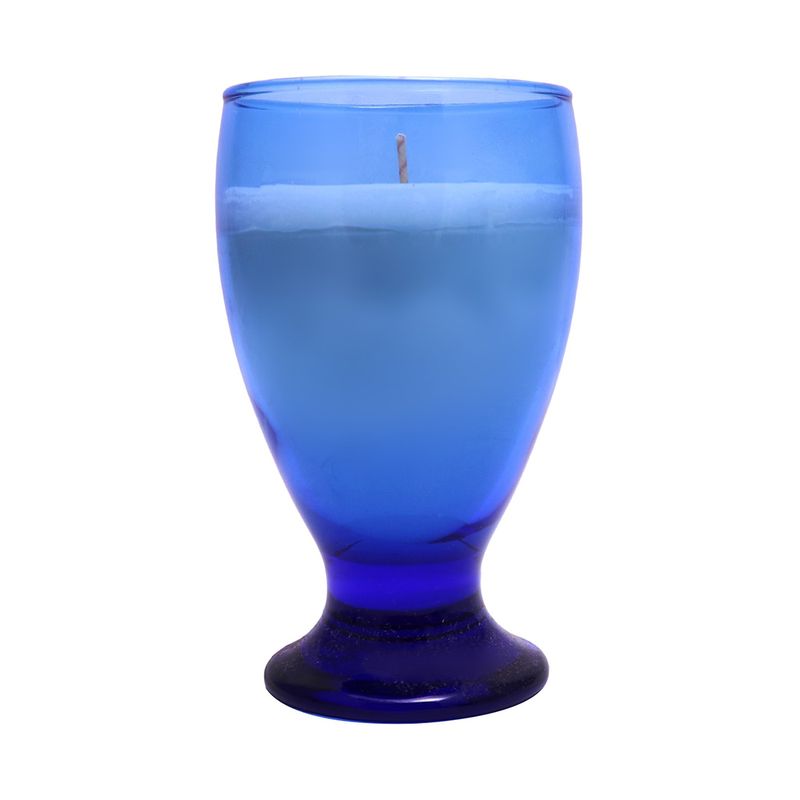 Veladora La Fama Luz Eterna Copa Normandia Azul 1pz