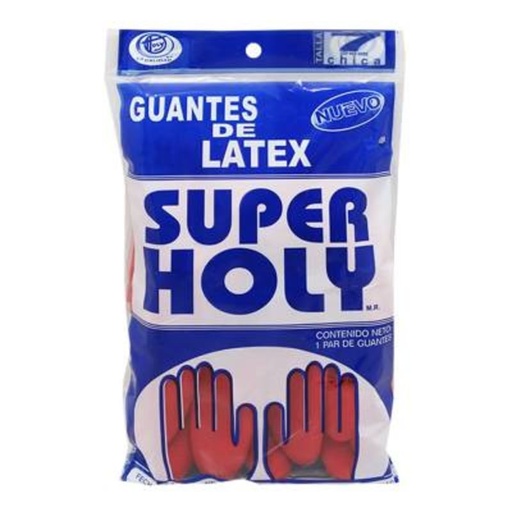 [GUANTES SUPER HOLY LATEX CH 1PZ] Guantes Super Holy de Latex Talla Chica 1pz