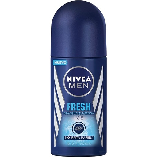 [NIVEA FRESH ICE ROLL-ON 50ML] Desodorante Nivea Men Fresh Fragancia Intensa Roll-On 50ml