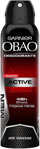 [OBAO MEN AEROSOL 150ML] Desodorante Obao Garnier Men Active en Aerosol 150ml