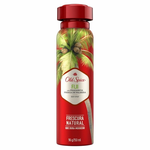 [OLD SPICE FIJI SPRAY 150ML] Desodorante Old Spice Fiji con Fragancia Fresca de Palmera en Aerosol 150ml